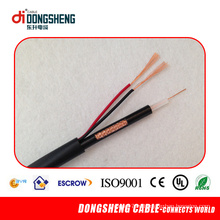 20AWG Bc 95% CCA Плетение Rg59 Сиамский коаксиальный кабель